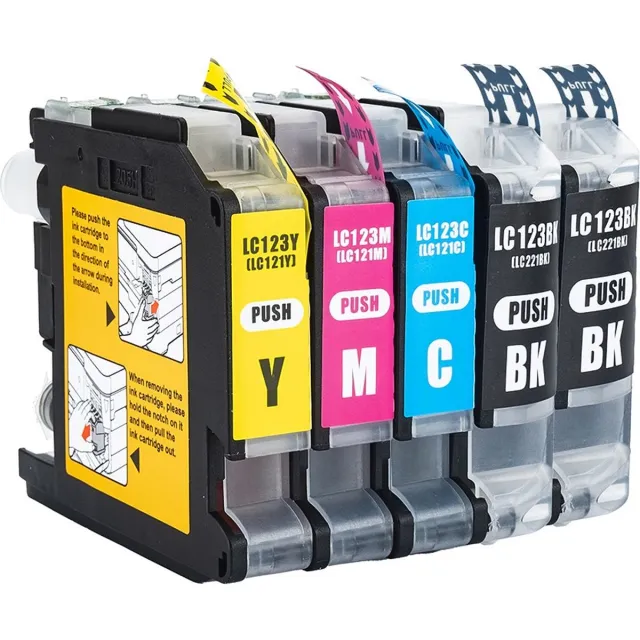 Inktkenners Inktcartridges Geschikt voor LC123 / LC-123XL | Multipack van 5 stuks Multipack XXL