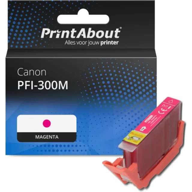 PrintAbout huismerk Inktcartridge PFI-300M Magenta geschikt voor Canon