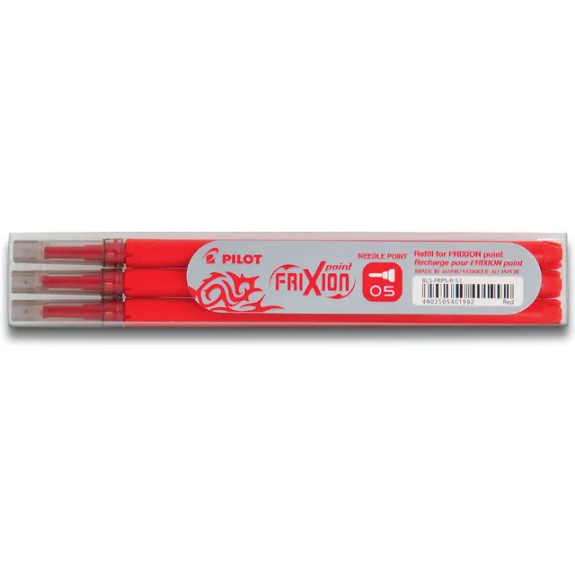 Rollerpenvulling PILOT friXion fijn rood set à 3 stuks