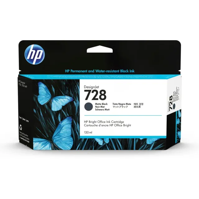 HP 3WX25A - 728 - Inktcartridge zwart Mat