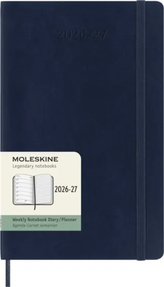 Moleskine Agenda 2027 Moleskine 18M Planner Weekly 7dagen/1pagina large sc sapphire blue