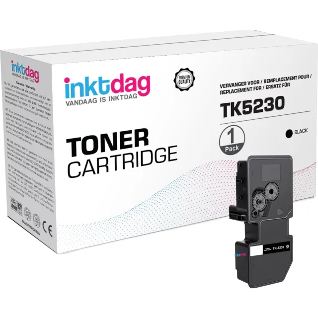 inktdag Toner compatible met Kyocera TK-5230K, TK5230K (Zwart) voor Kyocera ECOSYS M5521cdn, M5521cdw, P5021cdn, P5021cdw