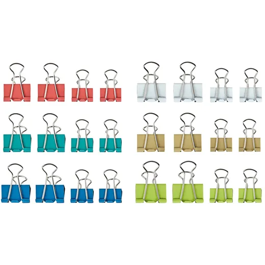 Maul Papierklem MAUL 215 foldback 7mm + 9mm assorti 24 stuks