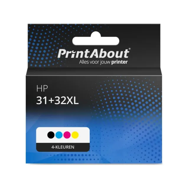PrintAbout huismerk Inktcartridge 31+32XL (1VU24/26/27/28AE) 4-kleuren Multipack Geschikt voor HP