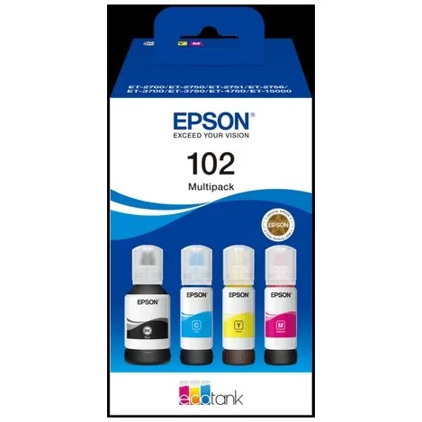 Epson 102 inktflesjes multipack Zwart