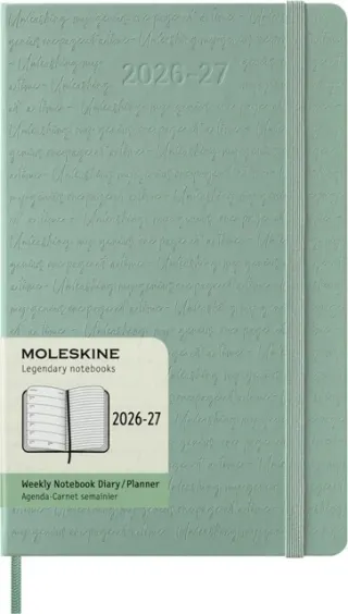 Moleskine Agenda 2027 Moleskine 18M Planner Weekly 7dagen/1pagina large hc sage green