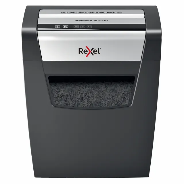 Rexel Papiervernietiger Rexel Momentum X410 snippers 4x28mm zwart