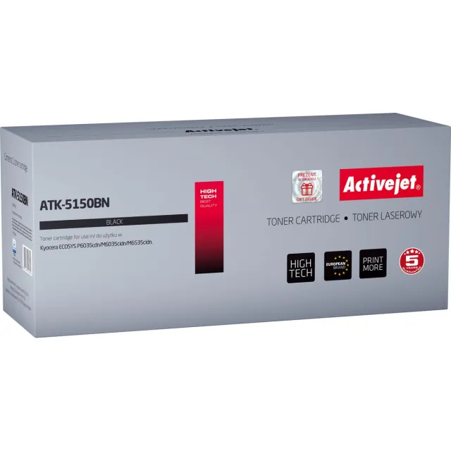 ActiveJet ATK-5150YN Toner voor Kyocera-printer; Kyocera tk-5150m vervanging; Opperste; 10000 pagina's; magenta. Zwart
