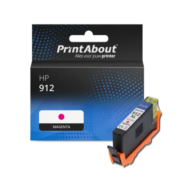PrintAbout huismerk Inktcartridge 912 (3YL78AE) Magenta Geschikt voor HP