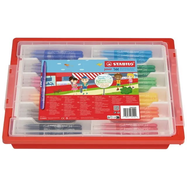 Stabilo Viltstift STABILO power 280 XL assorti classpack à 144 stuks