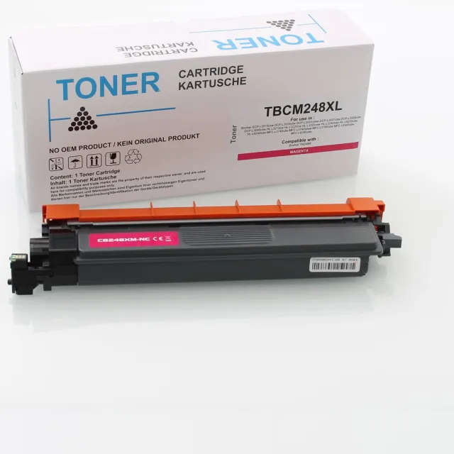 ABC huismerk Toner geschikt voor Brother TN248XLM magenta HL-L3220cw HL-L3220cwe HL-L3240cdw HL-L8230cdw HL-L8240cdw MFC-L3740cdw MFC-L3740cdwe Magenta XL