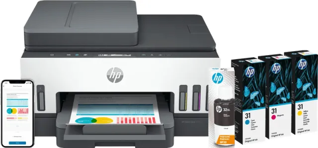 HP Smart Tank 7305 + 1 set extra inkt