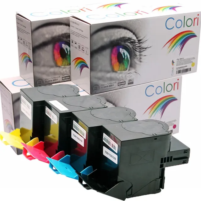 Colori Set 4x Colori huismerk toner geschikt voor Lexmark CX410de CX410dte CX410e CX410 Series CX510de CX510dhe CX510dthe CX510 802 802K 802C 802M 802Y 802H 802HK 802HC 802HM 802HY Set 4 kleuren