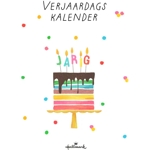 Hallmark Verjaardagskalender kort Pretty Cute 21x30cm
