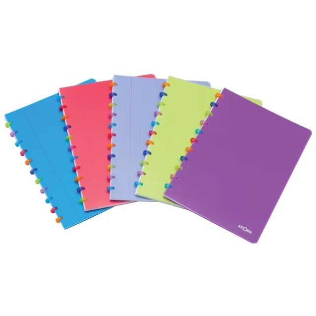 Atoma Tutti Frutti schrift, ft A4, 144 bladzijden, gelijnd, geassorteerde kleuren blauw