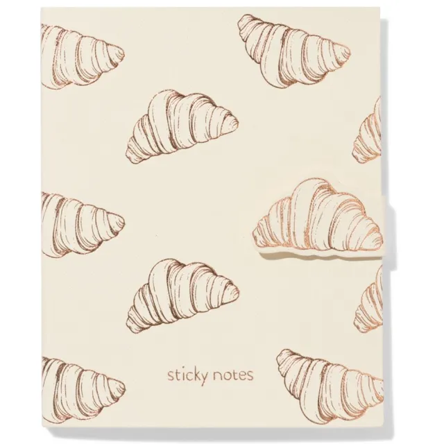 HEMA Sticky notes boekje 12x1x14.5cm croissant (gebroken wit)