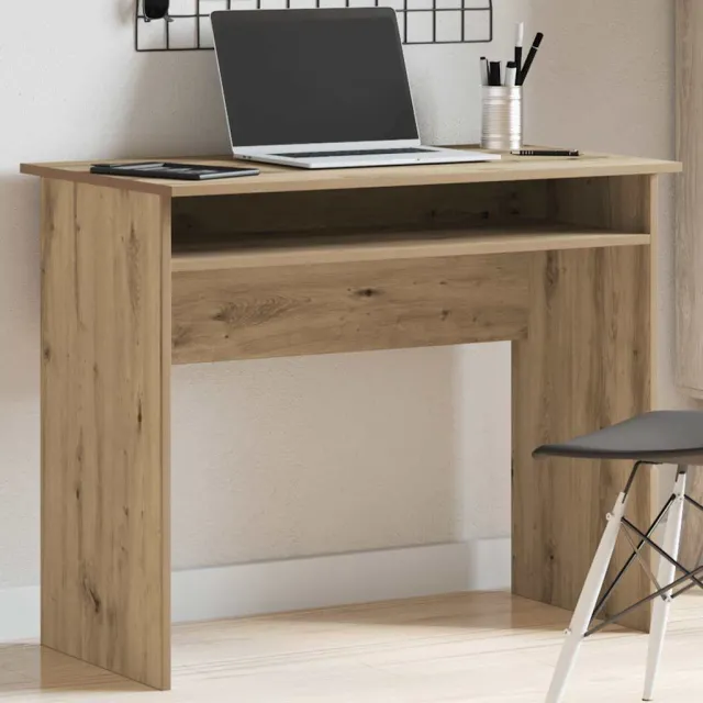 vidaXL Bureau 90x50x74 cm bewerkt hout artisanaal eikenkleur, foto 2