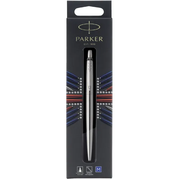 Parker Balpen parker jotter stainless steel ct medium Blister blauw