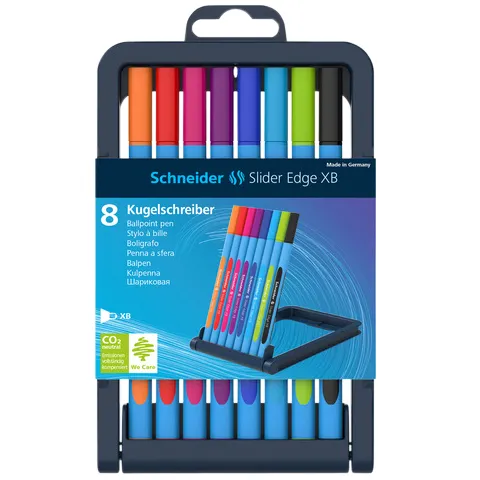 Schneider Balpen Schneider Slider Edge extra breed assorti etui à 8 stuks