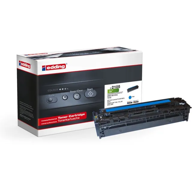 Edding EDD-2105 Toner Single vervangt Canon, HP 131A (CF211A) Cyaan 1800 bladzijden Compatibel Toner