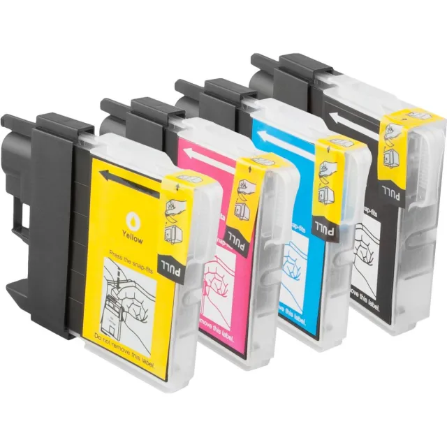 InktDL Huismerk geschikt voor Brother LC-985 XL Inktcartridges - MFC/DCP J125 - J140W - J315W - J515W -J220 - J265W - J410 - J415W Multipack 4 Cartridges
