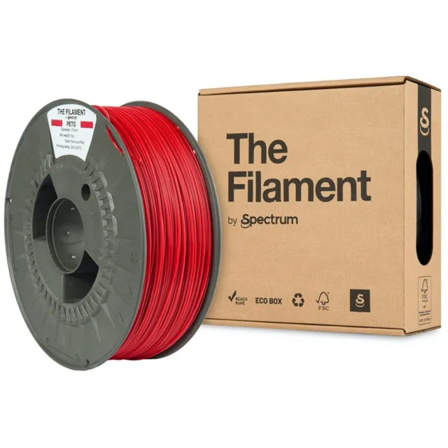 Spectrum Filaments The Filament by Spectrum PET-G technical Rood 1 kg Filament Red