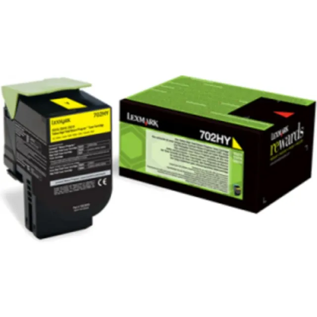 Lexmark 70C2HY0 (702HY) Toner Geel Hoge capaciteit Yellow