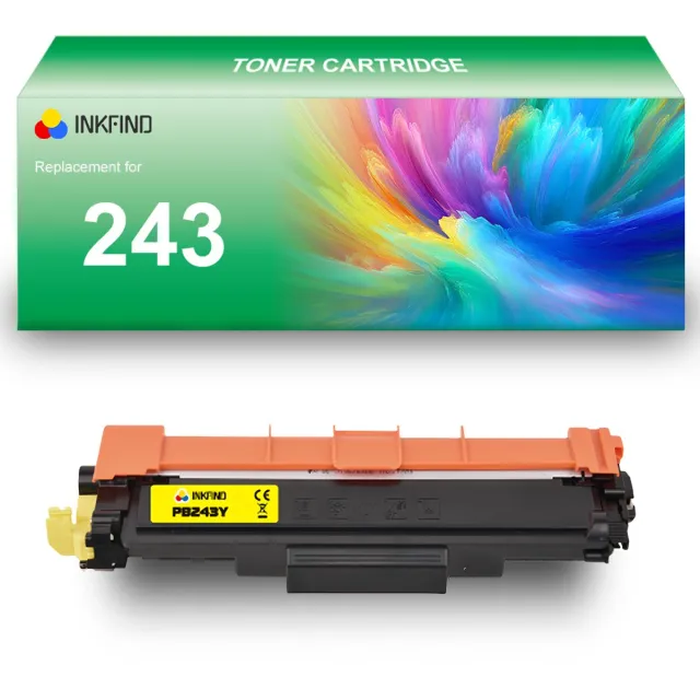 INKFIND TN243 Geel tonercartridge compatibel met Brother TN243 TN-243 Geel toner cartridge - 1-pack Geel Geel x 1
