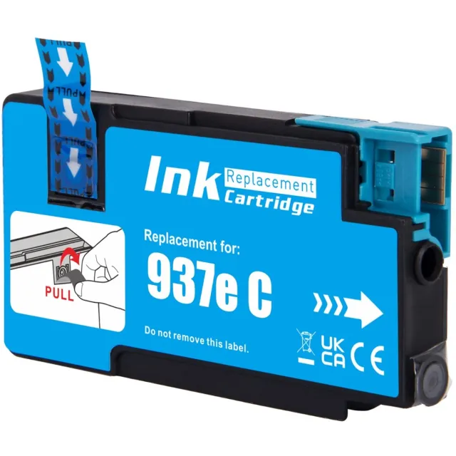 Inktkenners inktcartridge geschikt voor HP 937e XL | 1x Cyaan geschikt voor HP 937 EvoMore - 937e - HP OfficeJet Rro 9110b - 9130b - 9120b - 9117b