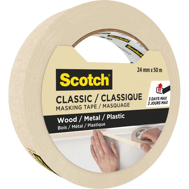 Scotch Afplaktape Scotch Classic 24mmx50m beige