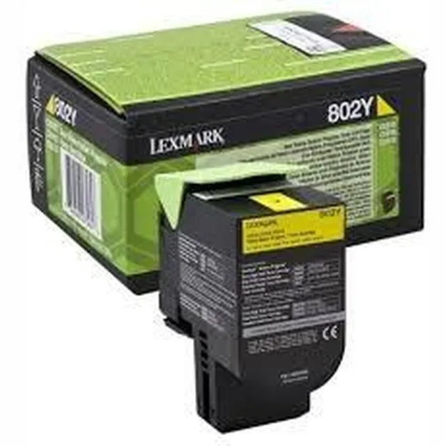 Lexmark 802Y tonercartridge geel low capacity 1.000 pagina s 1-pack return program