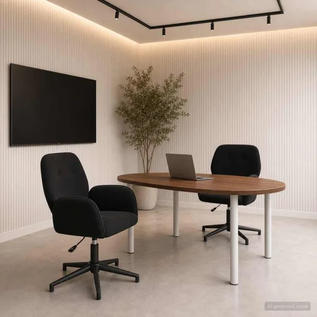 vidaXL Draaiende Bureaustoelen 2 st fluweel 54 x 55 x 90 cm Zwart