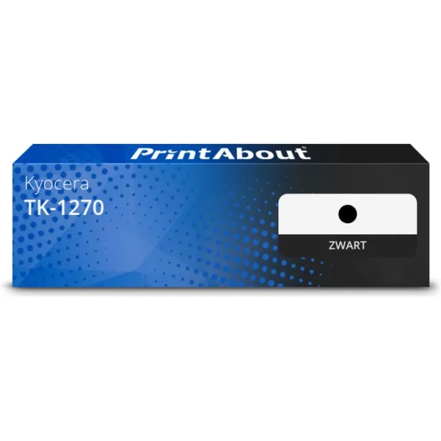 PrintAbout huismerk Toner TK-1270 Zwart Geschikt voor Kyocera
