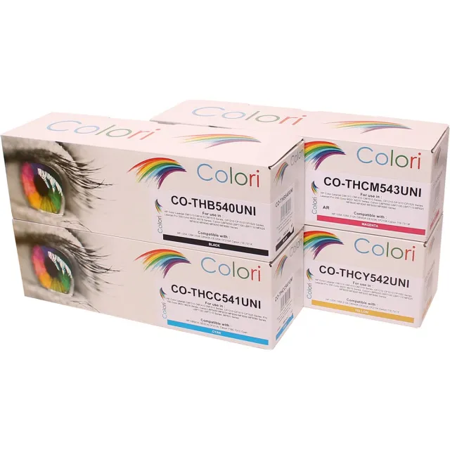 Colori Set 4x Colori huismerk toner geschikt voor Canon 716 716K 716C 716M 716Y voor I-Sensys LBP-5050 LBP-5050n MF-8030 MF-8030cn MF-8040cn MF-8050 MF-8050cn MF-8080cw Set 4 kleuren