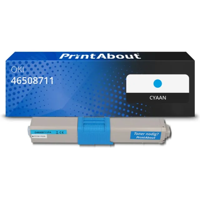PrintAbout huismerk Toner 46508711 Cyaan Geschikt voor OKI