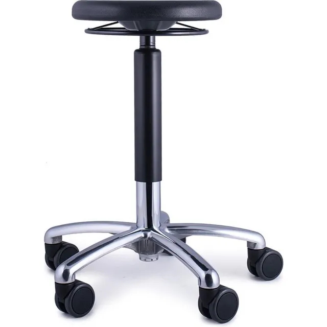 Firmseats Allround Hero - Kruk op wielen - Zwart - Voor alle vloeren