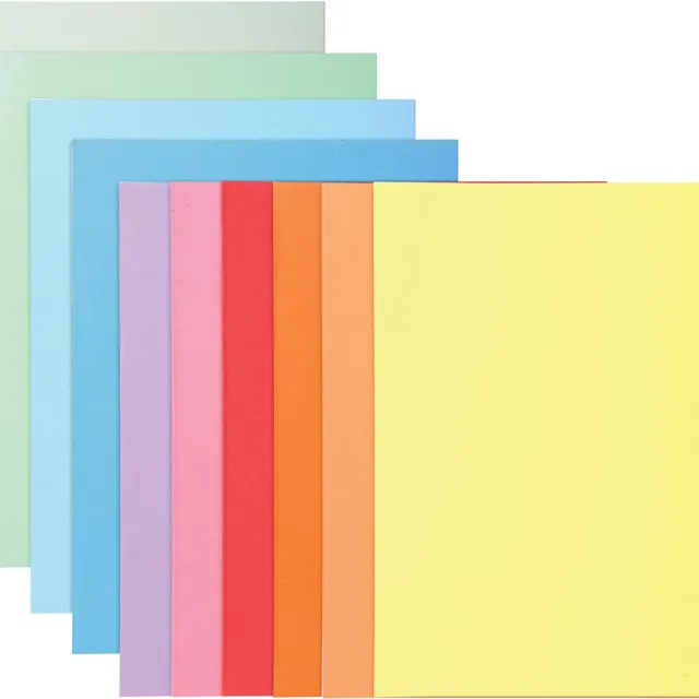 Exacompta dossiermap Super 180, voor ft A4, pak van 100 stuks, 10 geassorteerde kleuren blauw