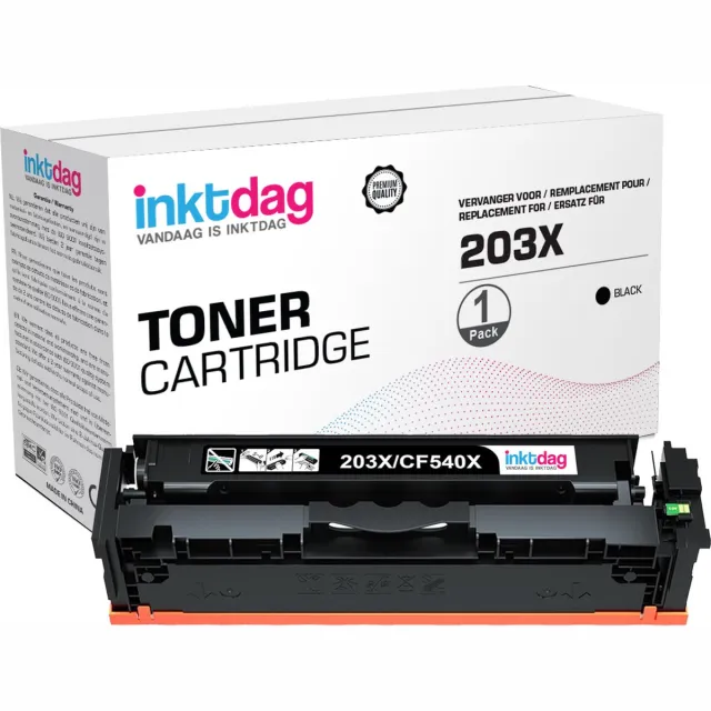 inktdag huismerk toner cartridge voor HP CF540X nr. 203X toner cartridge zwart hoge capaciteit voor HP Color Laserjet Pro MFP M281fdw M280nw M281fdn M281cdw Pro M254dw M254nw M254dn Printer