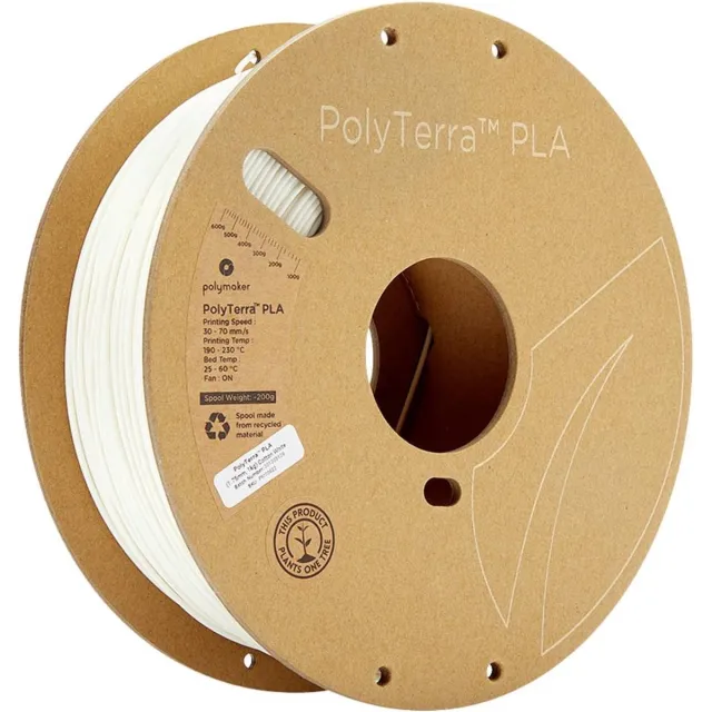 Polymaker PolyTerra PLA Wit (Katoen)