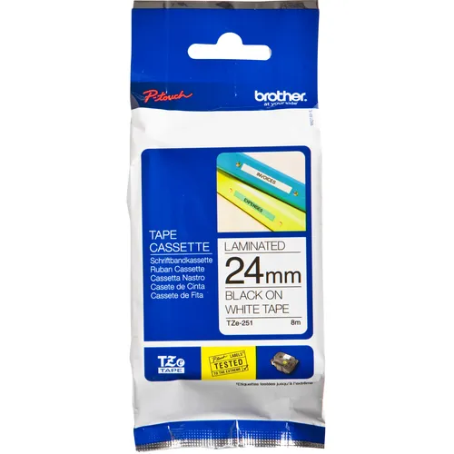 Brother Labeltape Brother P-touch TZe-251 standaard 24mm zwart op wit