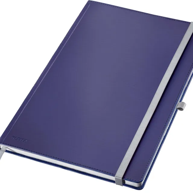 Leitz Style notitieboek, ft A4, harde kaft, gelijnd, blauw