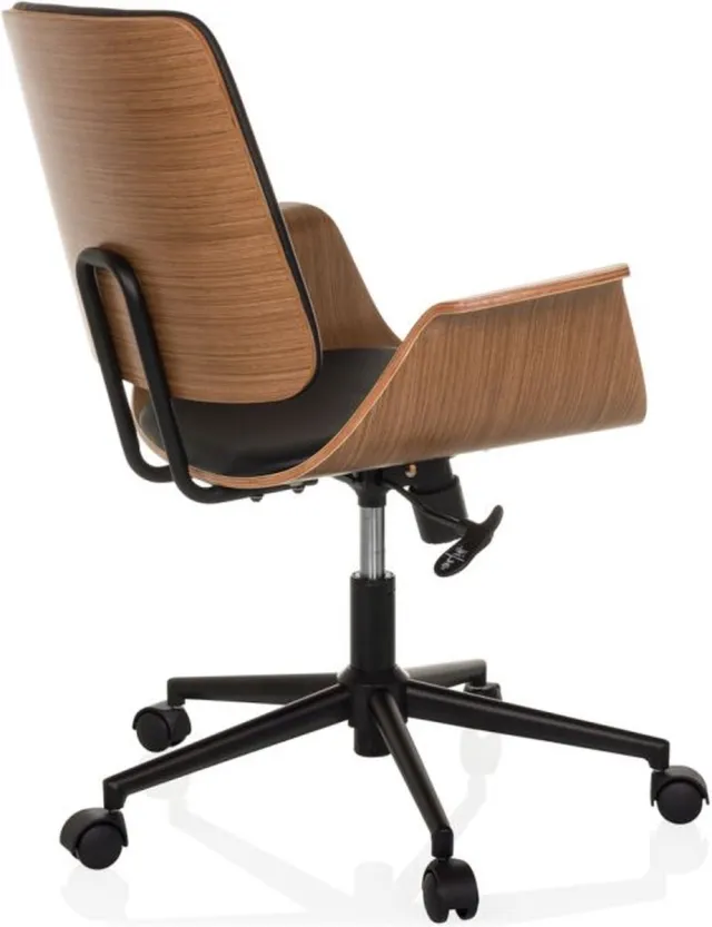 hjh LIVING Bureaustoel / draaistoel / kuipstoel CENCA II kunstleer zwart hjh LIVING