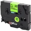 Brother Huismerk Brother TZe-D31 Labeltape 12mm Zwart op Fluoriserend Groen