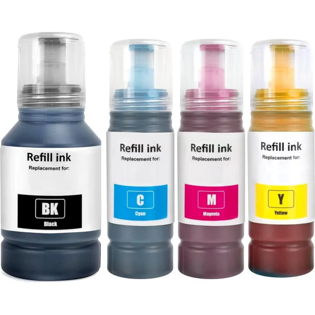 InktDL Huismerk geschikt voor Epson 102 XL Inktflessen - Geschikt voor EcoTank ET-2750 - ET-2851 - ET-3700 - ET-3750 - ET-3850 - ET-4750 - ET-4850 - ET-4856 Multipack