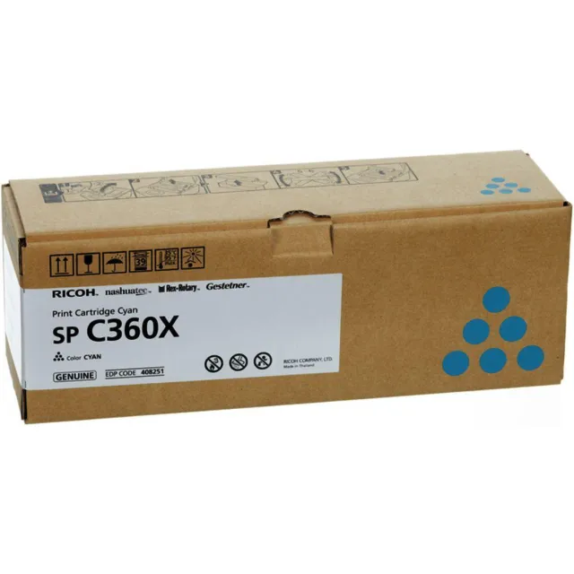 Ricoh Toner SP C360X (408251);cyan extra high capacity Blauw