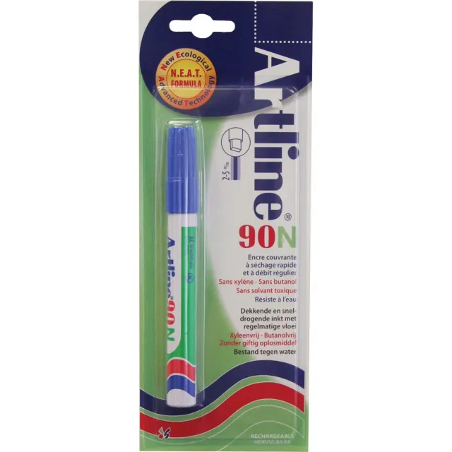 Permanent marker Artline 90N blauw, op blister