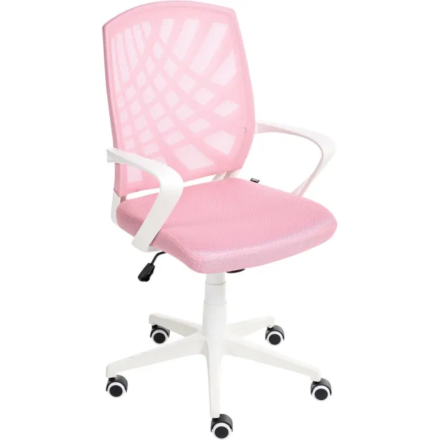 Beliani BONNY - Bureaustoel - Roze - Polyester