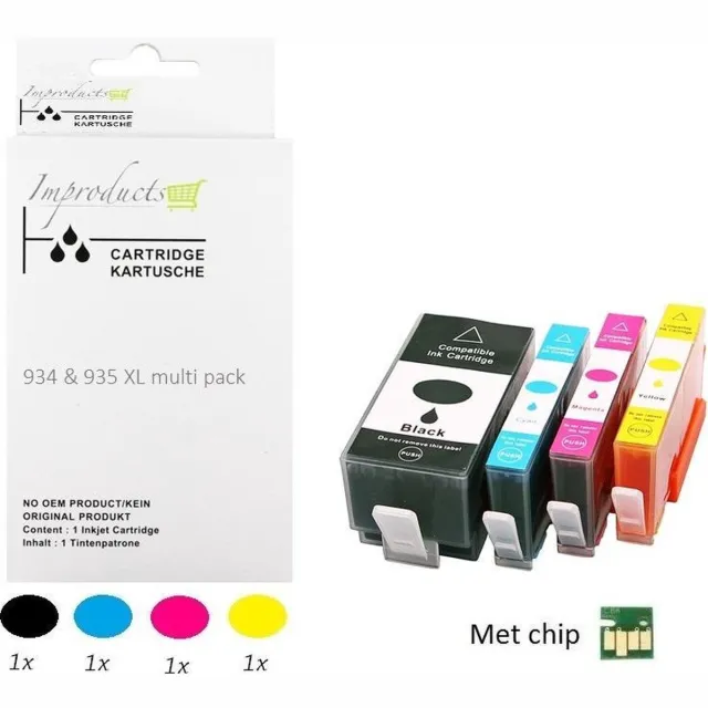 Improducts Inkt cartridges - Alternatief Hp 934 XL 935 XL 934XL 935XL multi pack