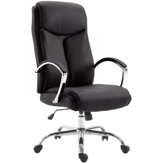 CLP Arlen Bureaustoel - Verstelbaar - Tot 140 kg - Lederlook - bruin