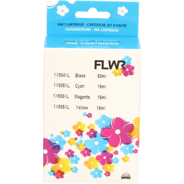 FLWR 934XL Multipack CMYK (Compatible) Geschikt voor HP